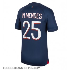 Paris Saint-Germain Nuno Mendes #25 Hjemmebanetrøje 2023-24 Kortærmet